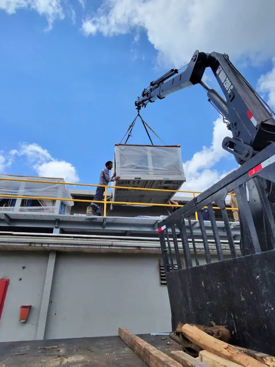 Commercial AC unit and site access detail