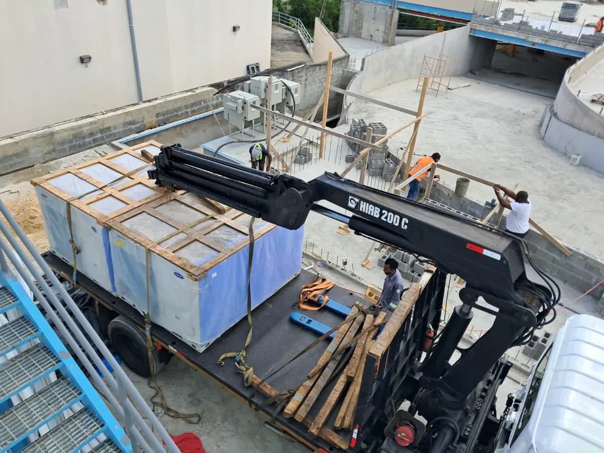 Commercial cooling equipment setup