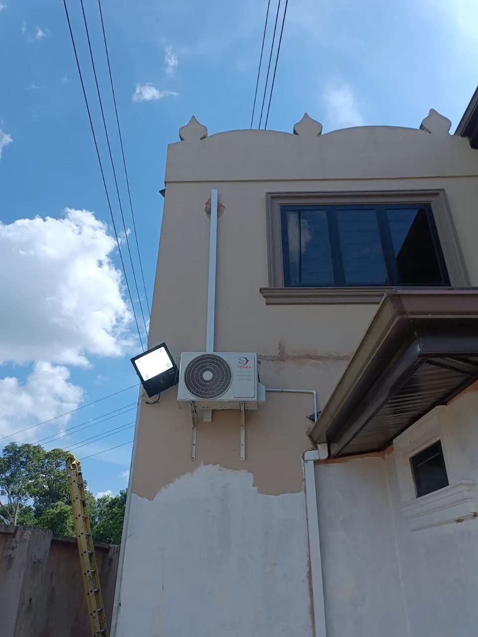 Residential AC placement and finishing work