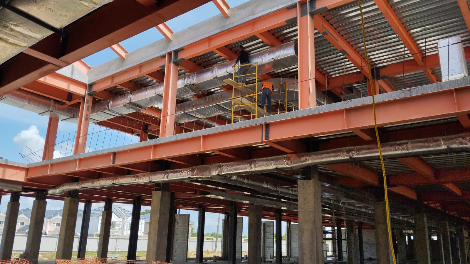 Clean fabricated ducting installed for efficient air movement
