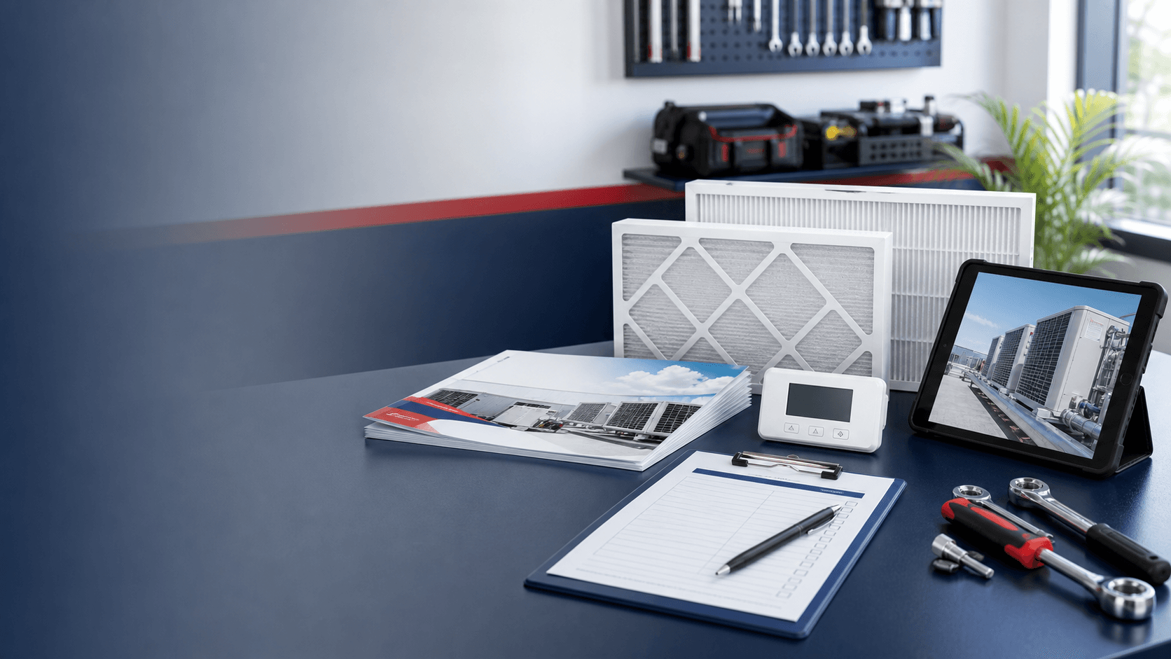 HVAC maintenance resources, filters, checklist, and product materials